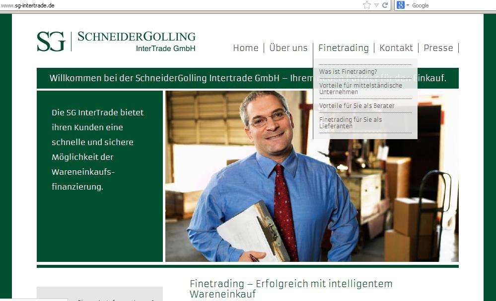 finanzierung-247.de - News, Infos & Tipps | Auf der Homepage von SG InterTrade k�nnen sich Unternehmen �ber Finetrading informieren. 